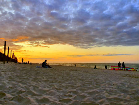 Sunset on the Baltic Seaの写真素材