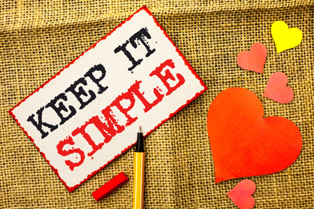 Handwriting text Keep It Simple.