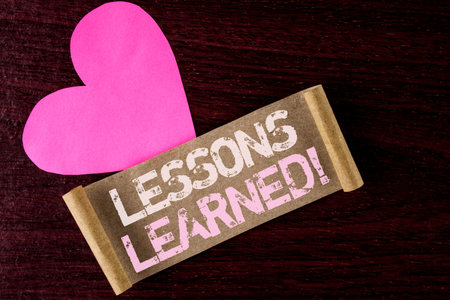 Conceptual hand writing showing Lessons Learned Motivational Call. Business photo showcasing...
