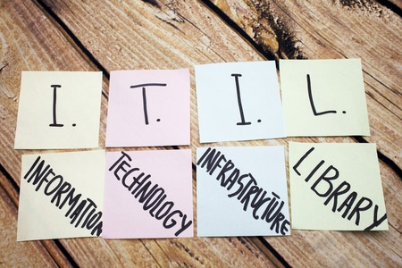 Concept with science and learning motivation. Information technology infrastructure and library handwritten words with learning concept. Internet business conceptual messages.の写真素材