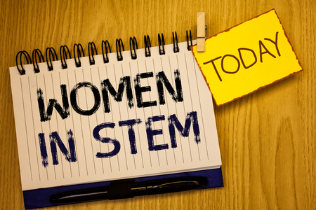 Words writing texts Women In Stem. Business concept for Science Technology Engineering Mathematics Scientist Researchの写真素材