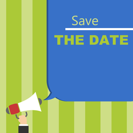 Conceptual hand writing showing Save The Date Motivational Call. Business photo texts Remember not to schedule anything that timeの写真素材