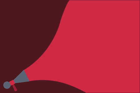 Flat design business illustration concept Digital marketing business megaphone for website and promotion banners. empty social media copy space text.の写真素材