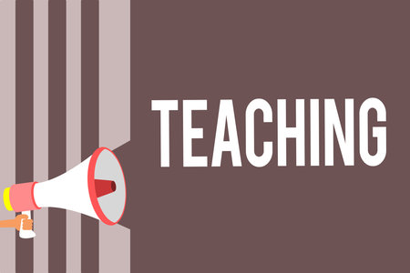Conceptual hand writing showing Teaching. Business photo showcasing Act of giving information,...
