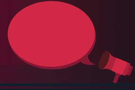 Flat design business illustration concept Digital marketing business megaphone for website and promotion banners. empty social media copy space text.の写真素材