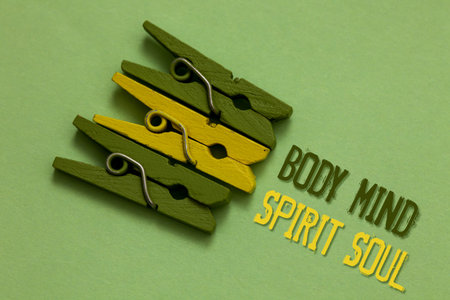 Handwriting text writing Body Mind Spirit Soul. Concept meaning Personal Balance Therapy...