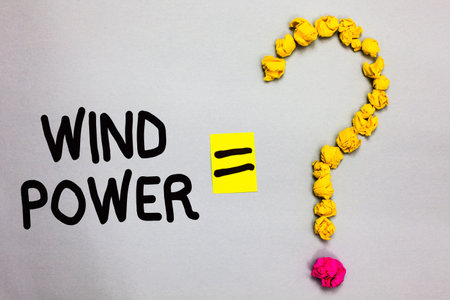 Conceptual hand writing showing Wind Power. Business photo showcasing use of air flowto provide...