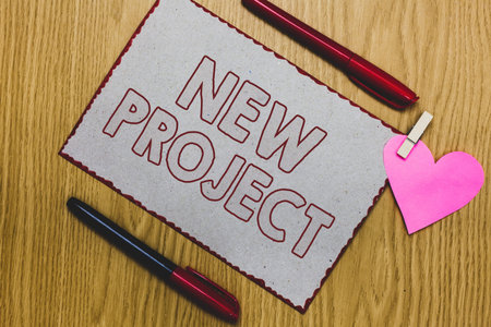 Handwriting text writing New Project. Concept meaning individual enterprise that is planned to...