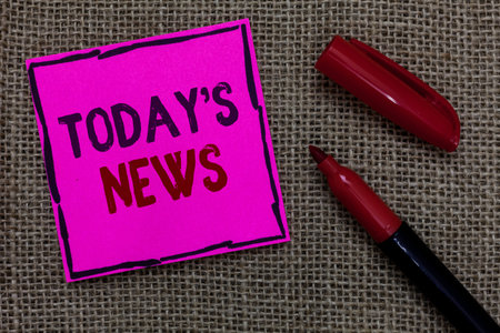 Word writing text Today s is News. Business concept for Latest Breaking Headlines Current Updates...