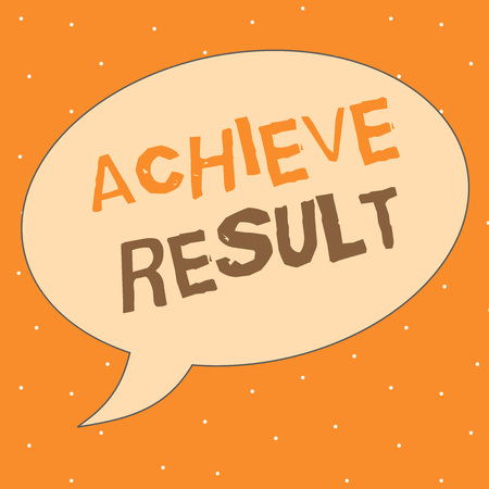 Writing note showing Achieve Result. Business photo showcasing Accomplishment Attain Bring to a successful conclusion.の写真素材