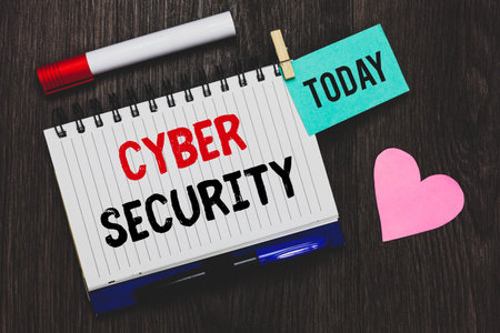 Writing note showing Cyber Security. Business photo showcasing Protect a computer system against...