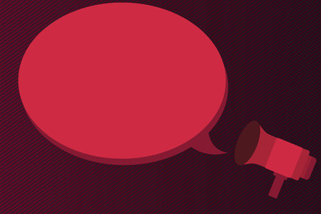 Flat design business Vector Illustration Empty template Layout for invitation greeting card promotion poster voucher. Megaphone Announce Proclaim Relay Declare Speaker Speech Bubble captionのイラスト素材