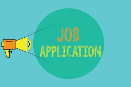 Conceptual hand writing showing Job Application. Business photo showcasing The standard business document serves a number of purposes.の写真素材