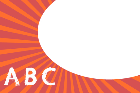 Flat design business Vector Illustration concept Empty copy space modern abstract background Geometric element. Alphabet Letter in Uppercase A B C Grainy Font in Bold Capital Styleの写真素材