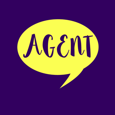 Writing note showing Agent. Business photo showcasing Person manages contractual matter Organize transaction between parties.の写真素材