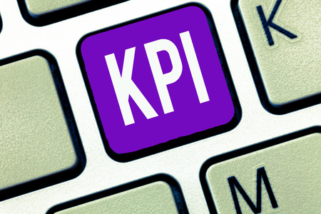 Writing note showing Kpi. Business photo showcasing Evaluate the success of an organization in a particular activity.の写真素材