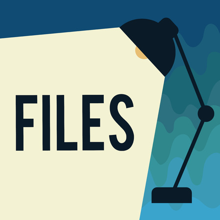 Handwriting text Files. Concept meaning Folder box for holding loose papers together in orderr easy reference.の写真素材