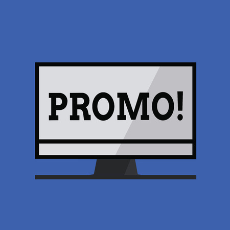 Word writing text Promo. Business concept for piece of publicity or advertising especially in form of short film.の写真素材