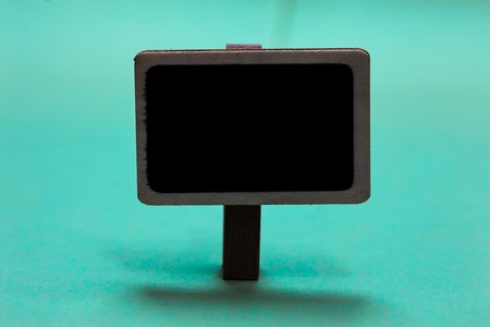 Business concept Empty template copy space isolated Posters coupons promotional material. Blackboard green background important message ideas communicate reflectionsの写真素材