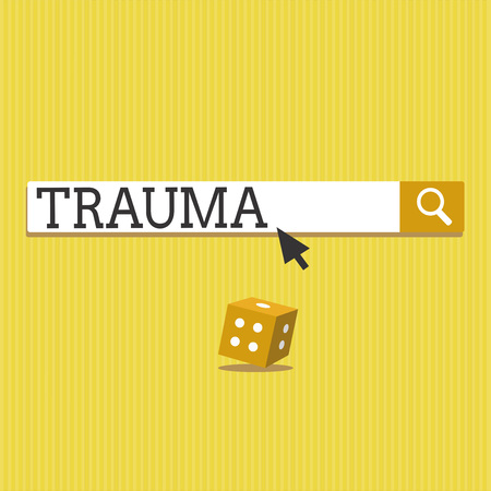 Text sign showing Trauma. Conceptual photo deeply distressing or disturbing experience Physical injury.の写真素材