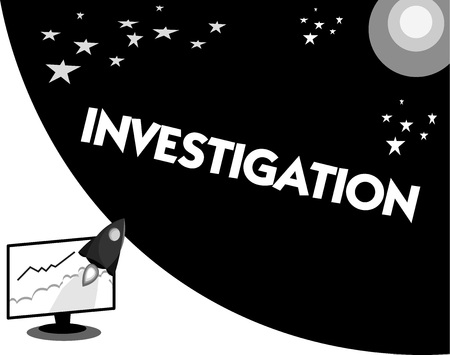 Word writing text Investigation. Business concept for Formal inquiry or systematic study Process of probing a crime.の写真素材