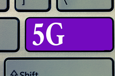 Word writing text 5G. Business concept for Next generation of mobile networks after the 4G LTE Fast speed connection.の写真素材
