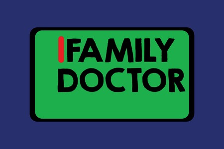 Conceptual hand writing showing Family Doctor. Business photo text Provide comprehensive health care for showing of all ages.の写真素材