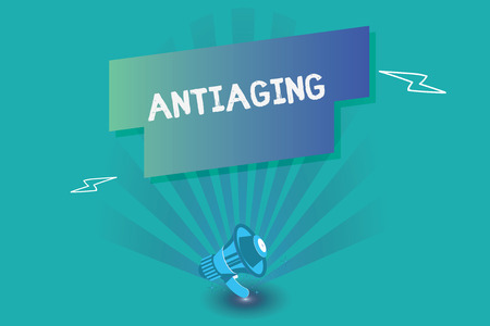 Writing note showing Antiaging. Business photo showcasing A product designed to prevent the appearance of getting older.の写真素材