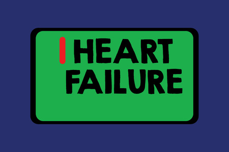 Conceptual hand writing showing Heart Failure. Business photo text Failure of the heart to function well Unable to pump blood.の写真素材