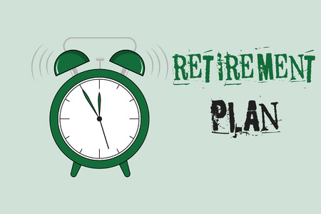 Word writing text Retirement Plan. Business concept for saving money in order to use it when you quit working.の写真素材