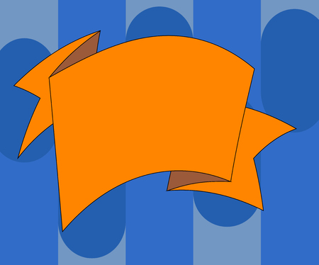 Design business concept Business ad for website promotion banners empty social media ad. Folded 3D Ribbon Strip Solid Color Blank Sash Vector for Celebrationのイラスト素材