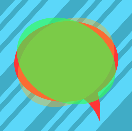Design business concept Empty copy text for Web banners promotional material mock up template. Blank Speech Bubble Vector and Stack of Transparent Circle Overlappingのイラスト素材