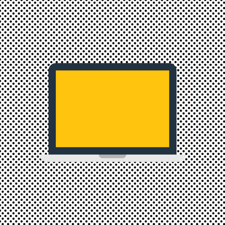 Design business concept Empty template copy space text for Ad website isolated. Laptop Monitor Personal Computer Device Tablet Blank Screen for Text Spaceのイラスト素材