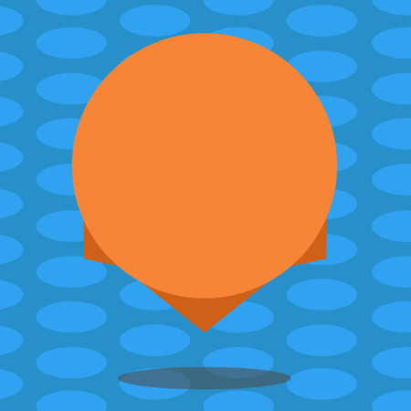 Design business concept Empty template copy space text for Ad website isolated. Blank Color Circle Floating Vector with Shadow and Design at the Edgeのイラスト素材