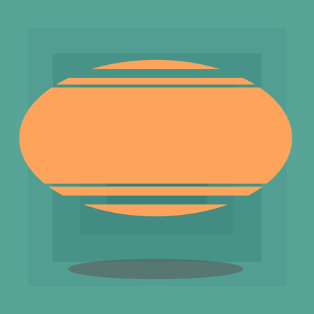Design business concept Business ad for website promotion banners empty social media ad. Blank Color Oval Shape with Horizontal Stripe Floating and Shadow Vectorのイラスト素材