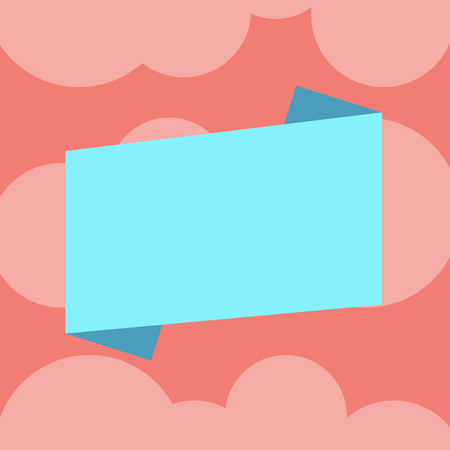 Design business concept Business ad for website promotion banners empty social media ad. Blank Color Folded Banner Strip Flat Style Vector for Announcement Posterのイラスト素材