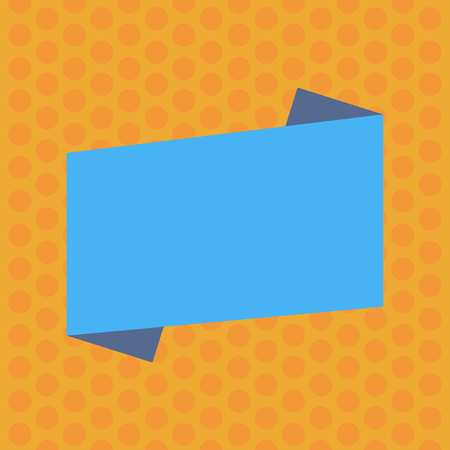 Design business concept Empty copy text for Web banners promotional material mock up template. Blank Color Folded Banner Strip Flat Style Vector for Announcement Posterのイラスト素材