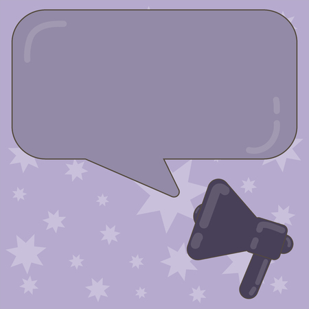 Design business Empty template isolated Minimalist graphic layout template for advertising . Megaphone Vector and Blank Rectangular Color Speech Bubble with Reflectionのイラスト素材