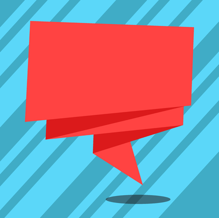 Design business concept Empty copy text for Web banners promotional material mock up template. Folded 3D Ribbon Strip Solid Color Blank Sash Vector for Celebrationのイラスト素材