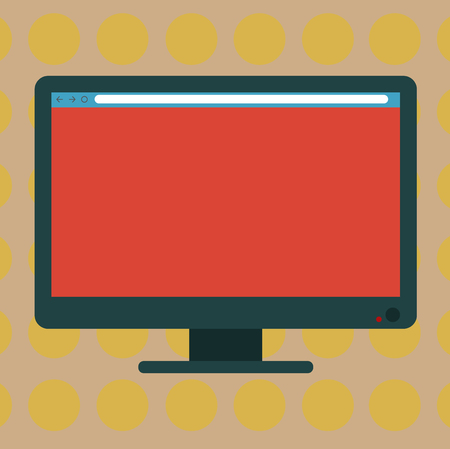 Design business concept Business ad for website promotion banners empty social media ad. Blank Computer Desktop Monitor Color Screen Mounted with Progress Barのイラスト素材
