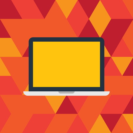 Business concept Empty template copy space isolated Posters coupons promotional material. Laptop Monitor Personal Computer Device Tablet Blank Screen for Text Spaceのイラスト素材