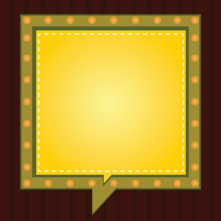 Design business concept Empty copy space modern abstract background. Square Speech Bubbles Inside Another with Broken Lines Circles as Bordersのイラスト素材