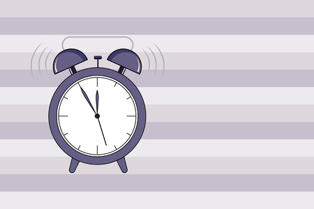 Flat design business Vector Illustration Empty copy space for Ad website promotion esp isolated Banner template. Classical Twin Bell Analog Alam Clock with Extra Hand Ringing Sound iconのイラスト素材