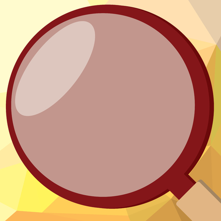 Flat design business Vector Illustration concept template copy space text for Ad website esp isolated 3d isometric. Close Up Shot of Magnifying Glass with Light Reflection Magnifier Toolのイラスト素材