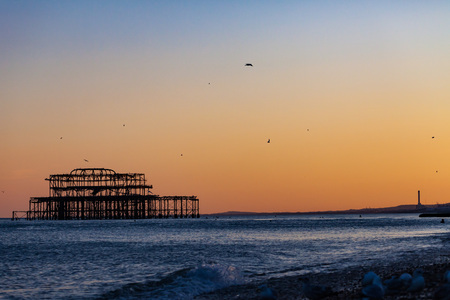 Construction site on the sea water. Building project on the waterの写真素材