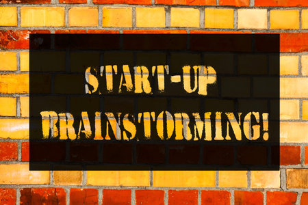 Conceptual hand writing showing Start Up Brainstorming. Business photo showcasing Team work for...