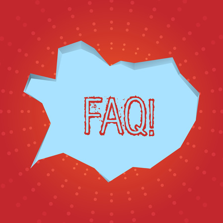 Text sign showing Faq. Conceptual photo Frequently asked question for clearing up confusionsの写真素材