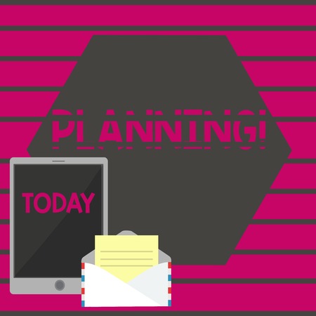 Handwriting text writing Planning. Concept meaning Defining strategies for achieving a goal Process of making plansの写真素材