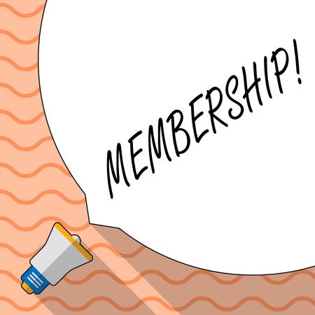 Conceptual hand writing showing Membership. Concept meaning Being member Part of a group or team Join an organizationの写真素材