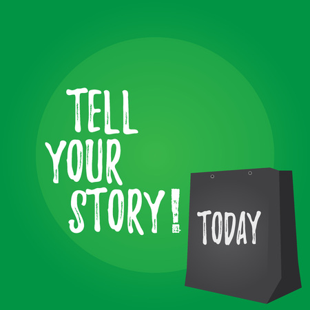 Handwriting text Tell Your Story. Conceptual photo expressing your feelings Narrating writing your biographyの写真素材